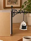 Ghost Bookshelf Lantern Hidden Metal Clip Warm Amber Light USB Rechargeable