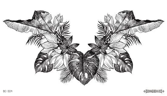 38 Kinds Adult Chest Back Tattoo Big Size Sexy Flowers Mandala Totem Waterproof Temporary Body Art Sticker tatouage temporaire