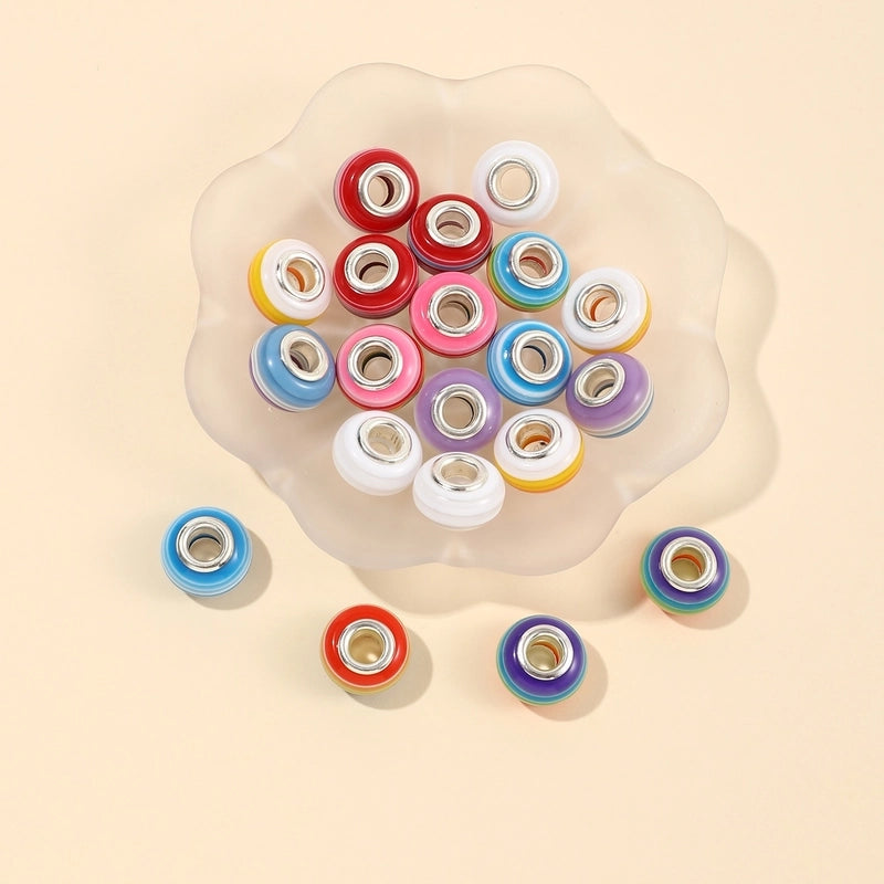 20 PCS/Package Diameter 14mm Hole 5~5.9mm Resin Round Jewelry Accessories