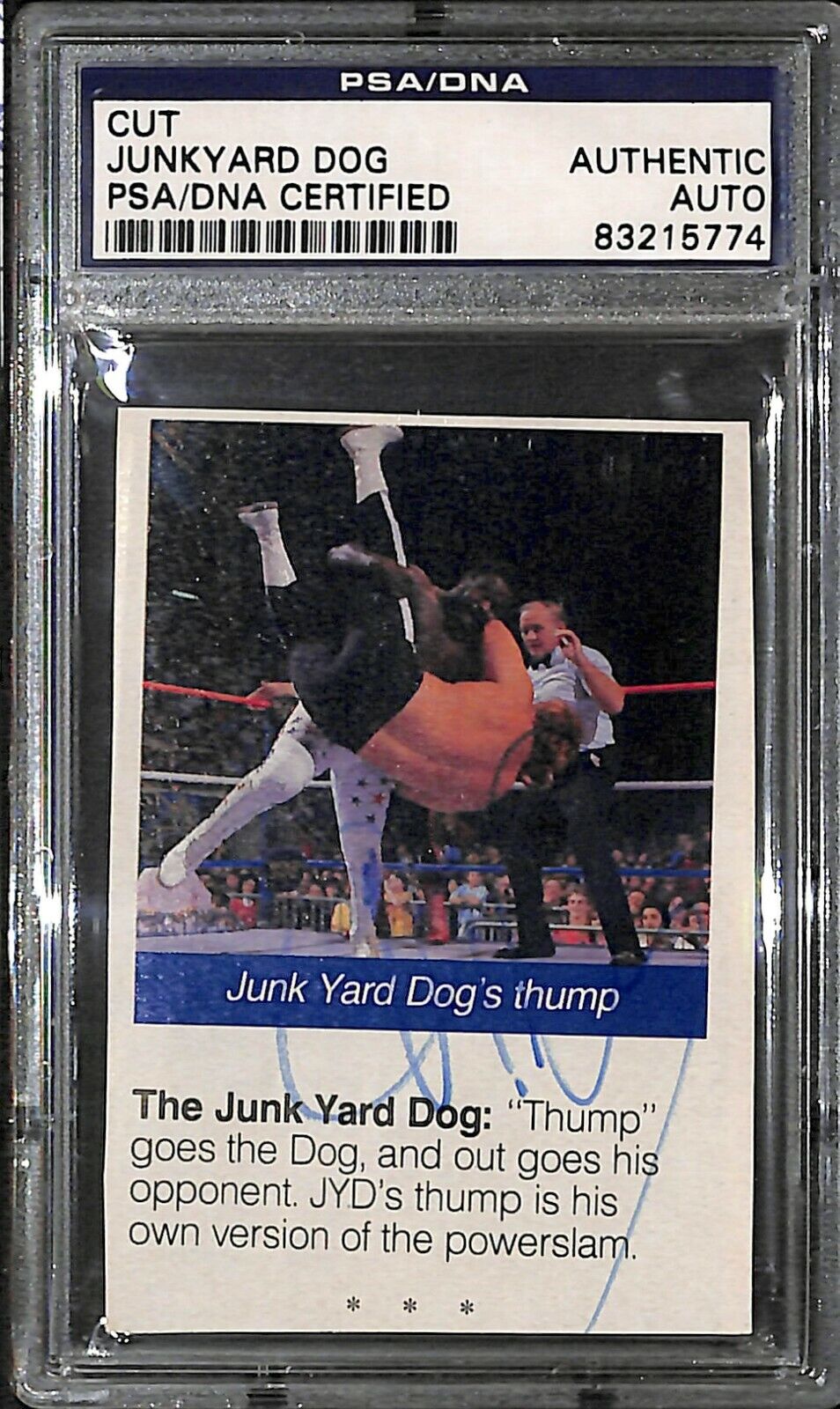 Junkyard Dog Signed Magazine 2x3 Photo Poster painting PSA/DNA COA JYD WWF WWE Picture Autograph