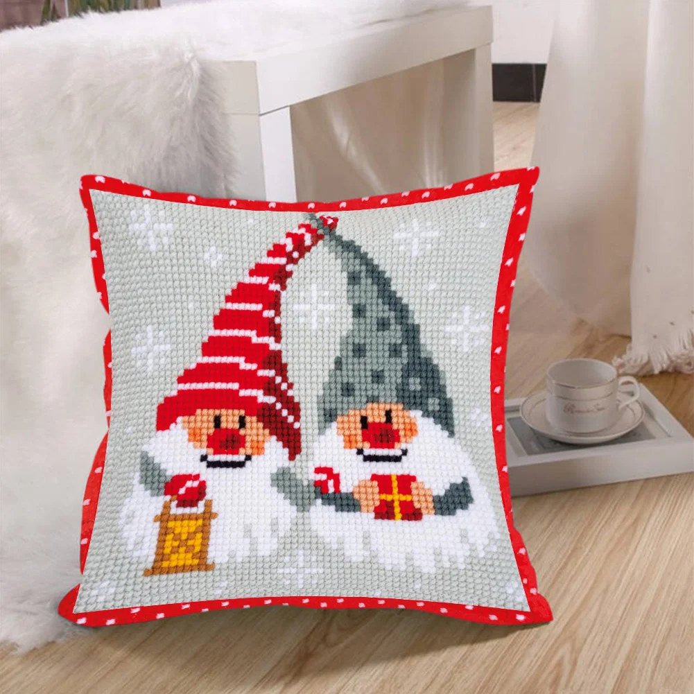 11CT Stamped Cross Stitch Pillow Case - Christmas (Canvas|40*40CM)