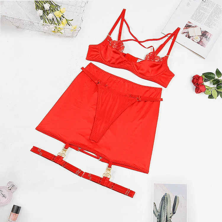 Amelia's Alluring Mesh Lingerie Set