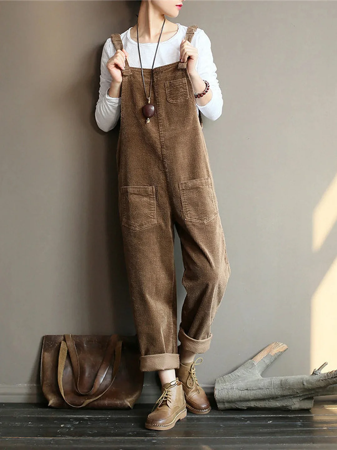 NEW | Mocuishle® Wide Leg Corduroy Overalls