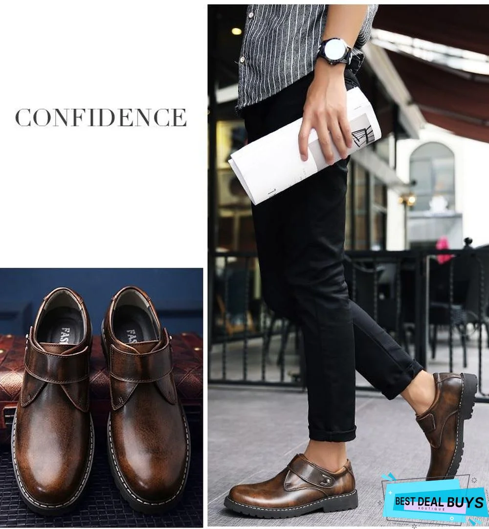 Men's Oxford Shoes Men Flats Fashion Genuine Leather Casual Men Shoes