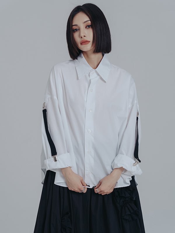 Original Loose Solid Color Batwing Sleeves Blouse