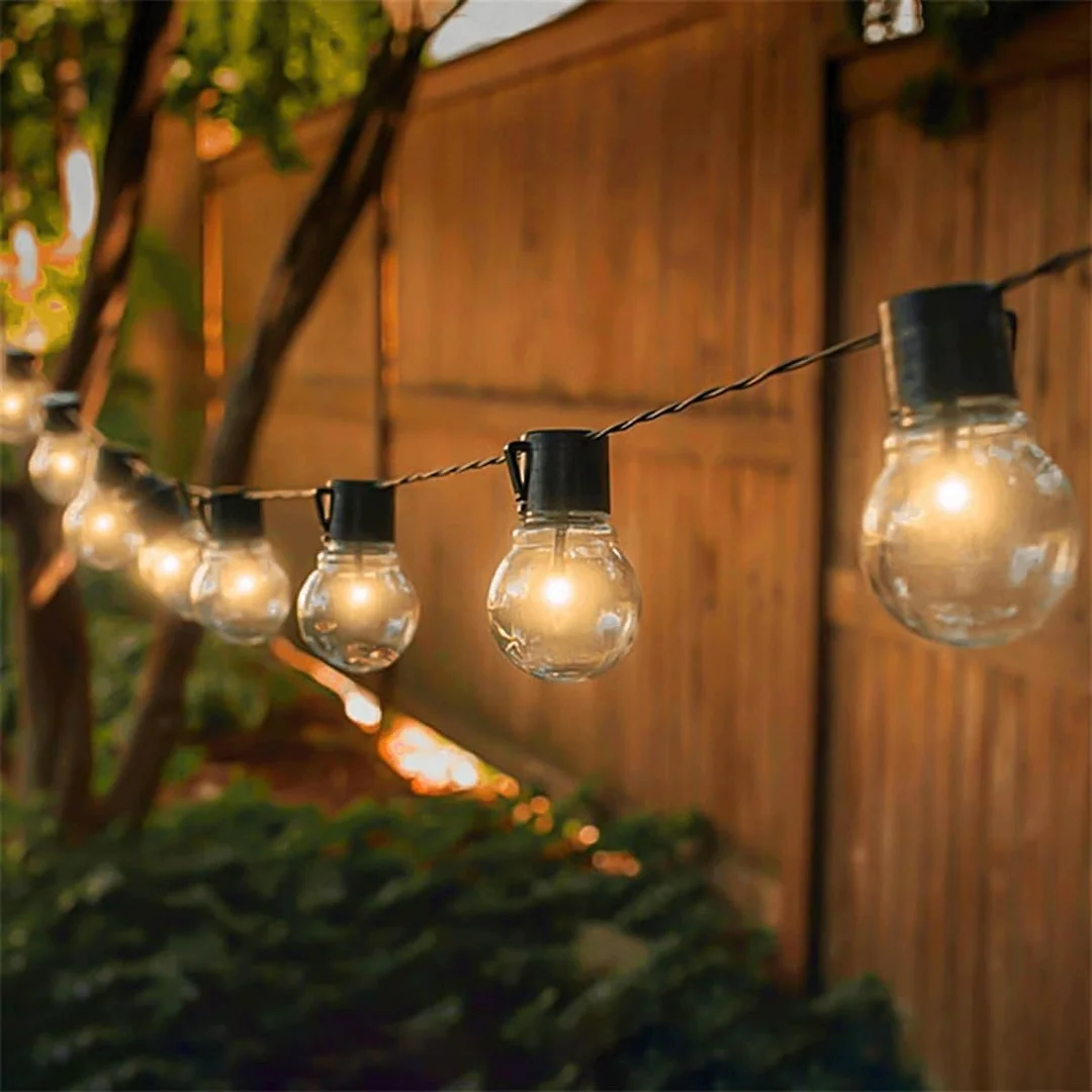 25FT Globe String Lights with Bulbs for Indoor/Outdoor Waterproof Connectable Hanging Lights for Backyard Porch Balcony Party Decor - vzzhome