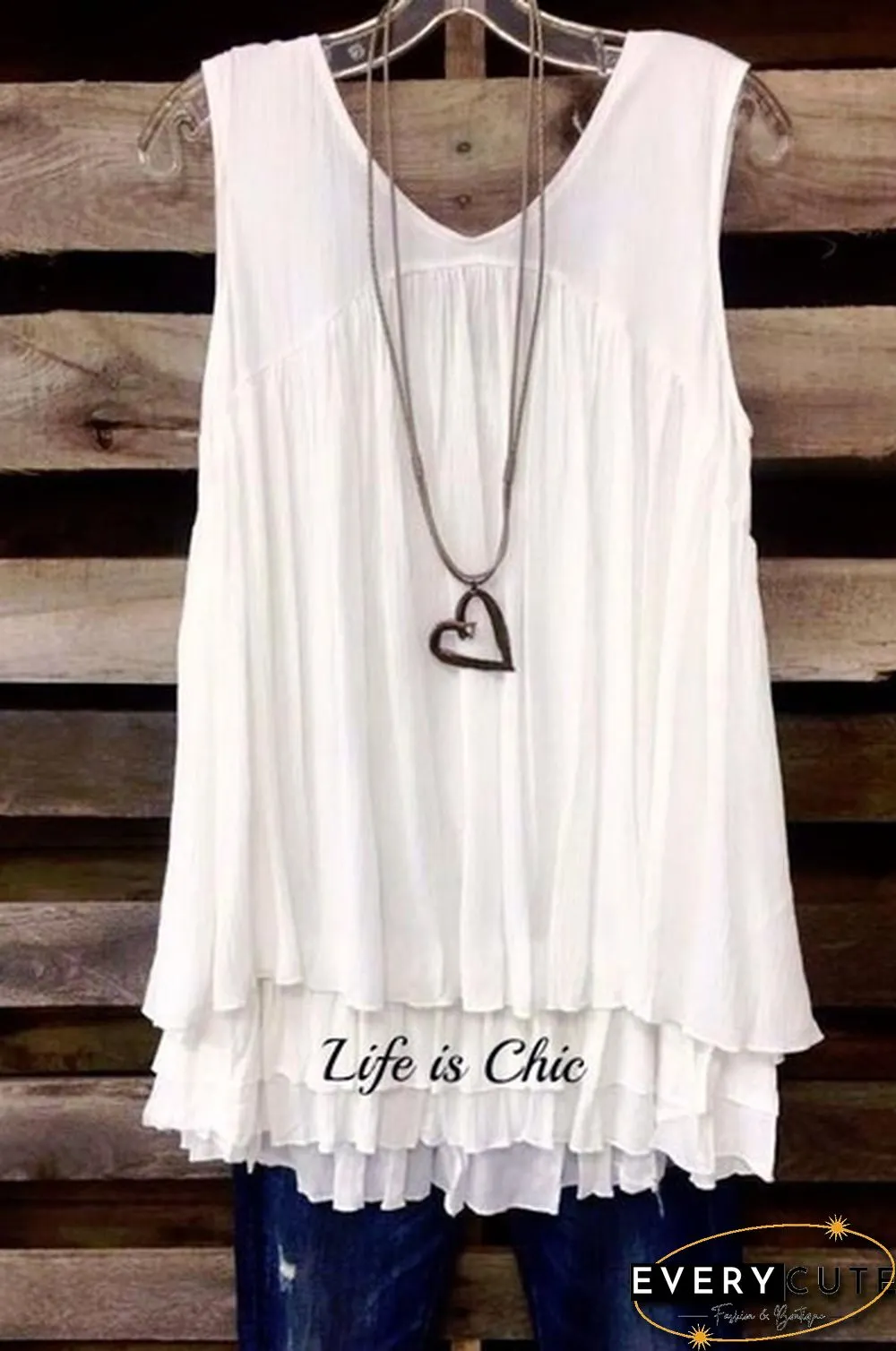 Women's Fashion Sexy Casual Solid Color Sleeveless Tank T-Shirt Top
