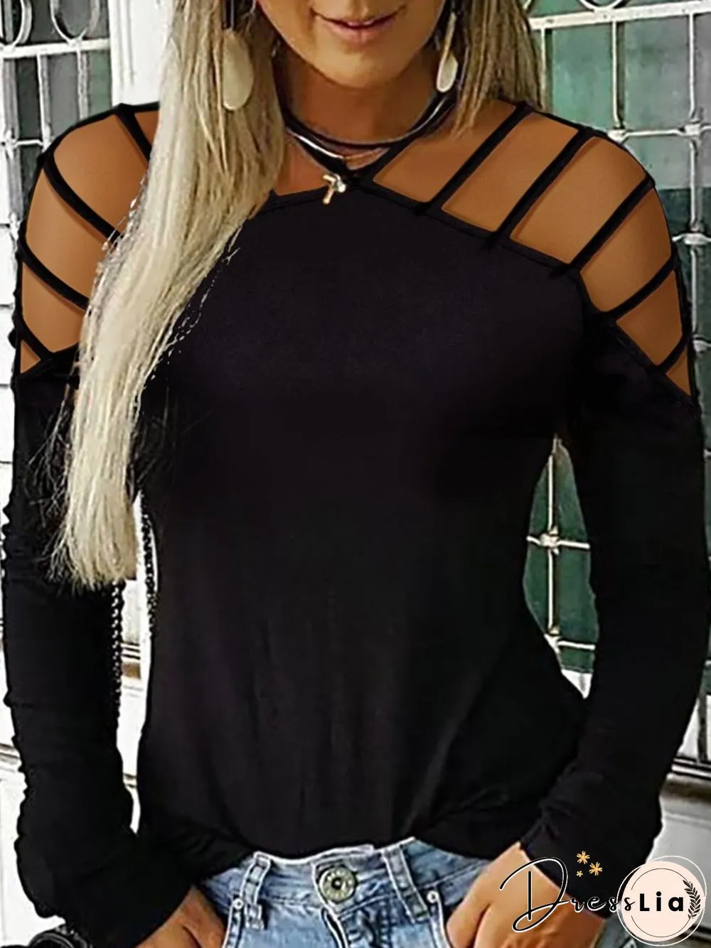 Casual Hollow Out Tops