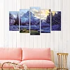 5pcs/set Snow Mountain-Full Round Diamond Painting (95*45cm)