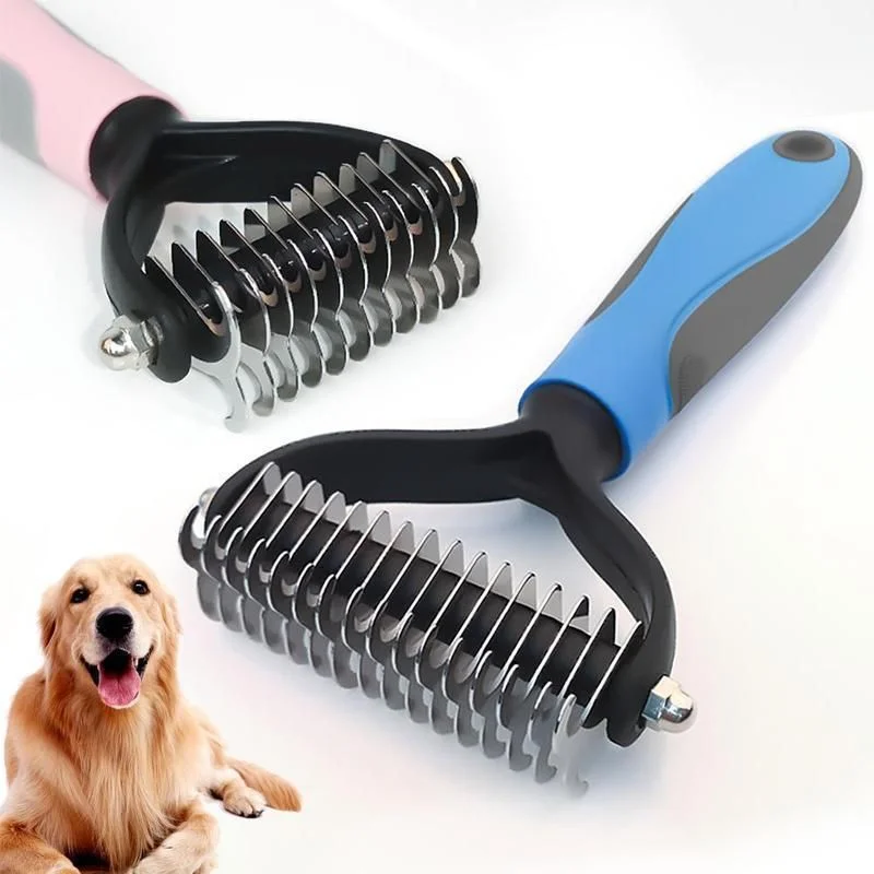 Meladen™ Hundesalon Doppelseitiger Kamm - entfernt lose Knoten und Tangled Hair