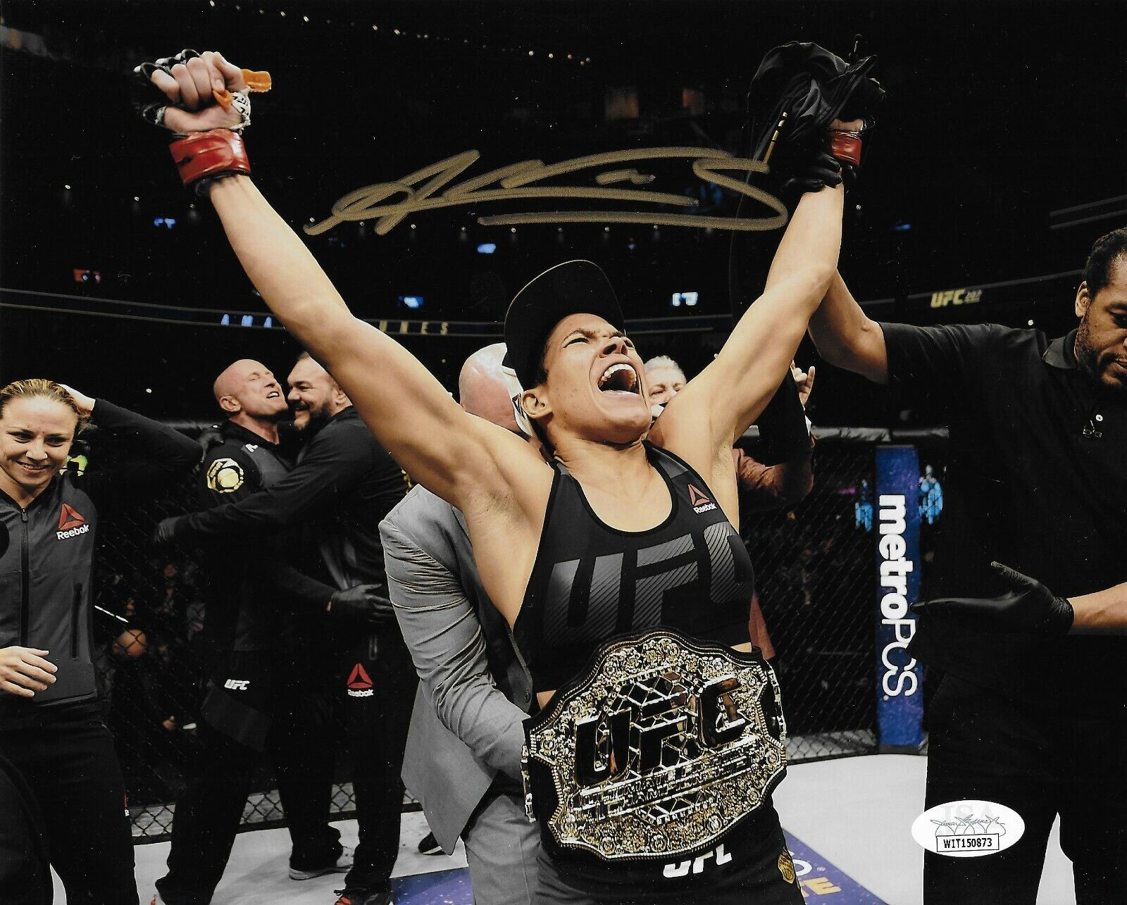 AMANDA NUNES UFC BRAZIL THE GOAT SIGNED AUTOGRAPH 8X10 Photo Poster painting #3 w/ JSA COA