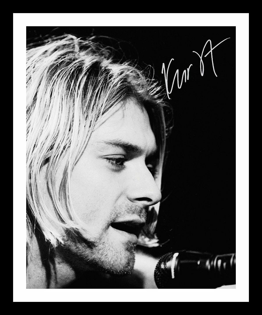 Kurt Cobain - Nirvana Autograph Signed & Framed Photo Poster painting 2