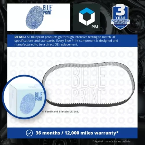 Timing Belt fits MAZDA 5 CR19 2.0D 05 to 10 RF7J Blue Print RF7J12205 Quality Parts