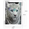 【Clearance Sale】White Tiger-Partial Special Shaped Diamond Painting 30*40CM