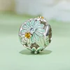 Daisy & Bee Beaded Charm 925 Sterling Silver 