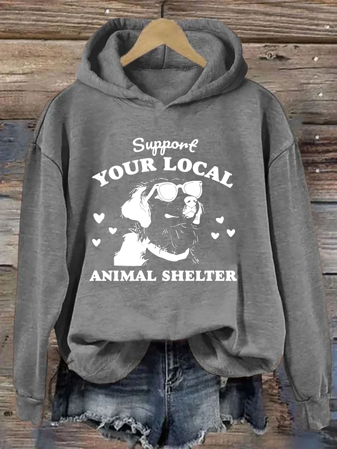 Support Your Local Animal Shelter Hoodie