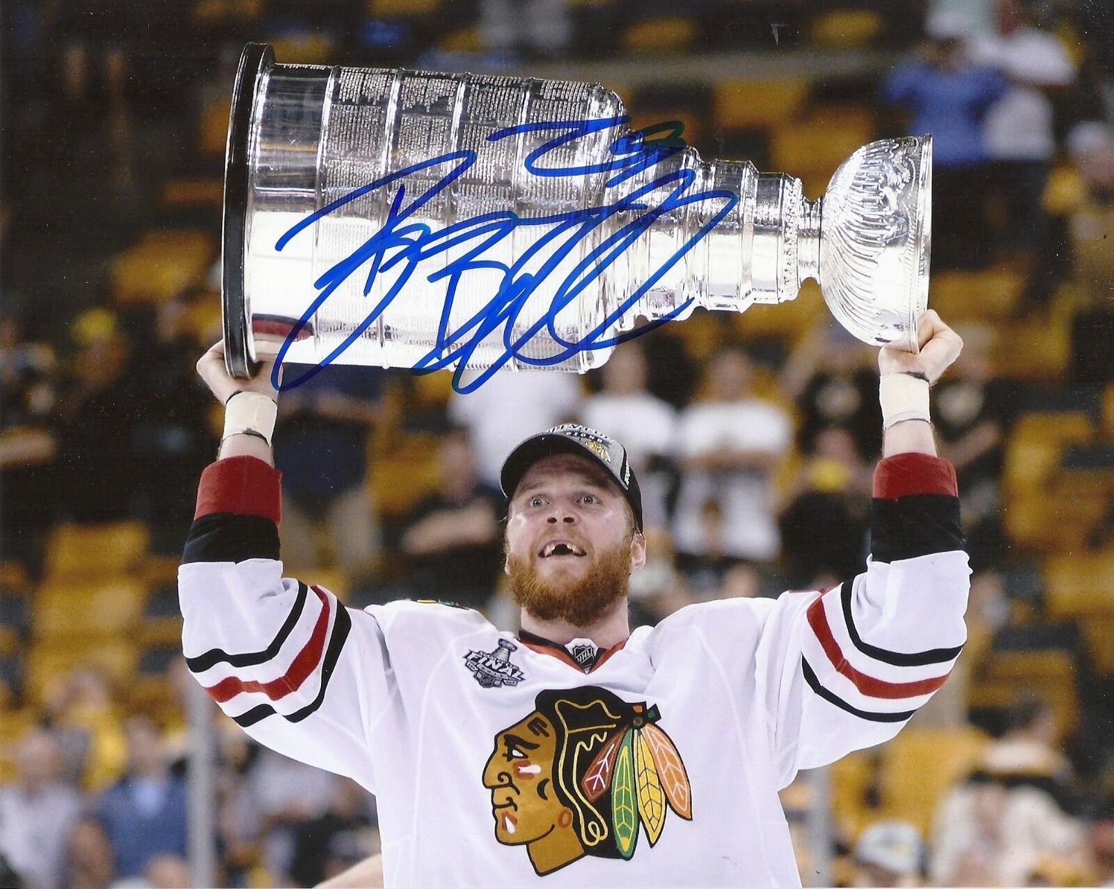 BRYAN BICKELL 'CHICAGO BLACKHAWKS' SIGNED 2013 STANLEY CUP 8X10 Photo Poster painting 3 *COA