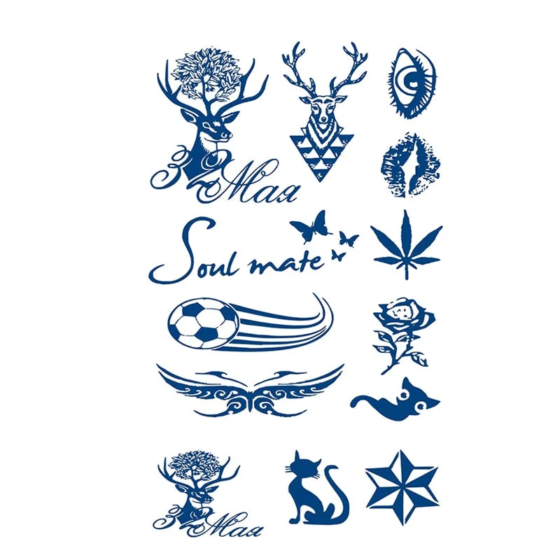 GH1-50 Herbal Juice Tattoo Sticker Semi-permanent Men and Women Long-lasting Waterproof Sweat Plant Juice Tattoo Sticker