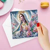 6pcs DIY Holy Mother Jesus Diamond Painting Greeting Cards