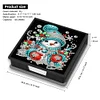 Diamond Painting Snowman Leather Notecard Box Gem Art Sticky Note Holder