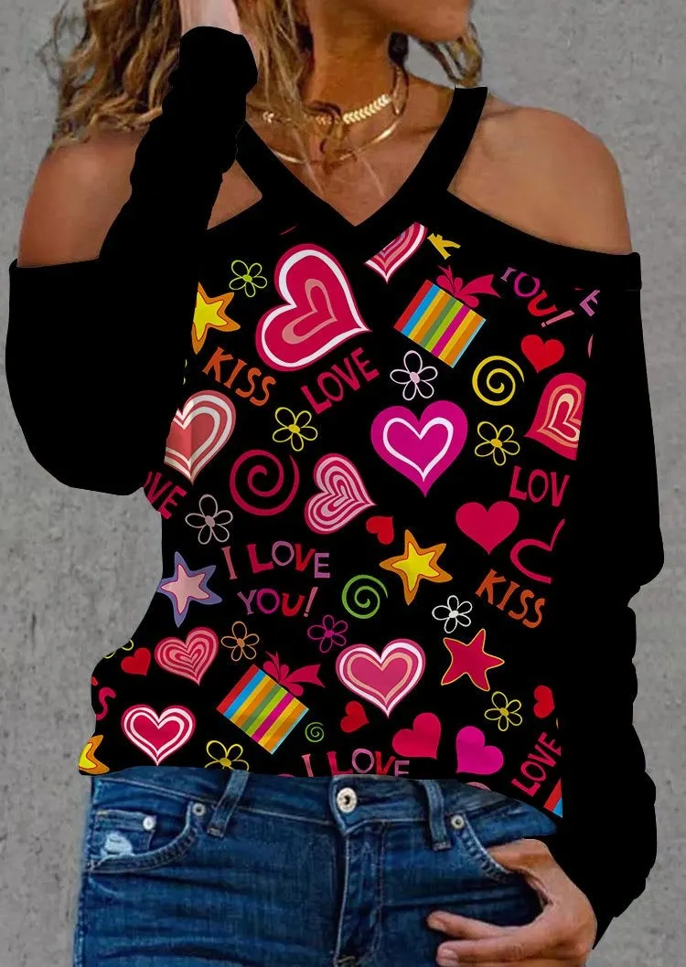 Red Chenked And Heart Printed Shirt