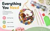 Diamond Art Window Catcher Kit Dachshund Floral Wreath 9.45x9.45in