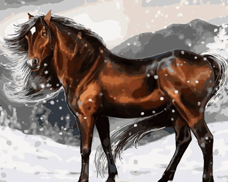 

Brown Horse – Paint By Numbers - 40*50CM, 501 Original