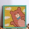 Cute Coffee Bear-14CT Stamped Cross Stitch Kit(25x25cm)