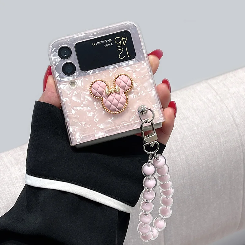 Pink Shell Hand Strap Samsung Galaxy Z Flip Case