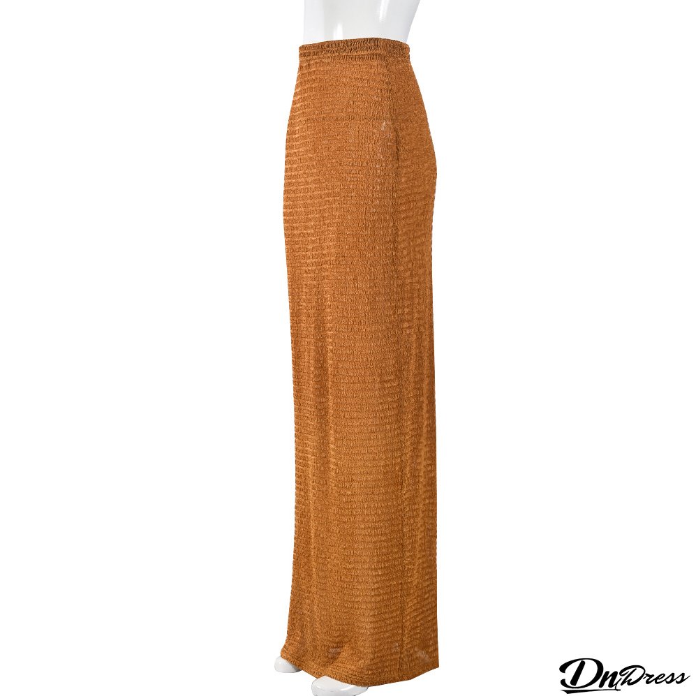 Autumn Mid-Waist Slim Long Skirt