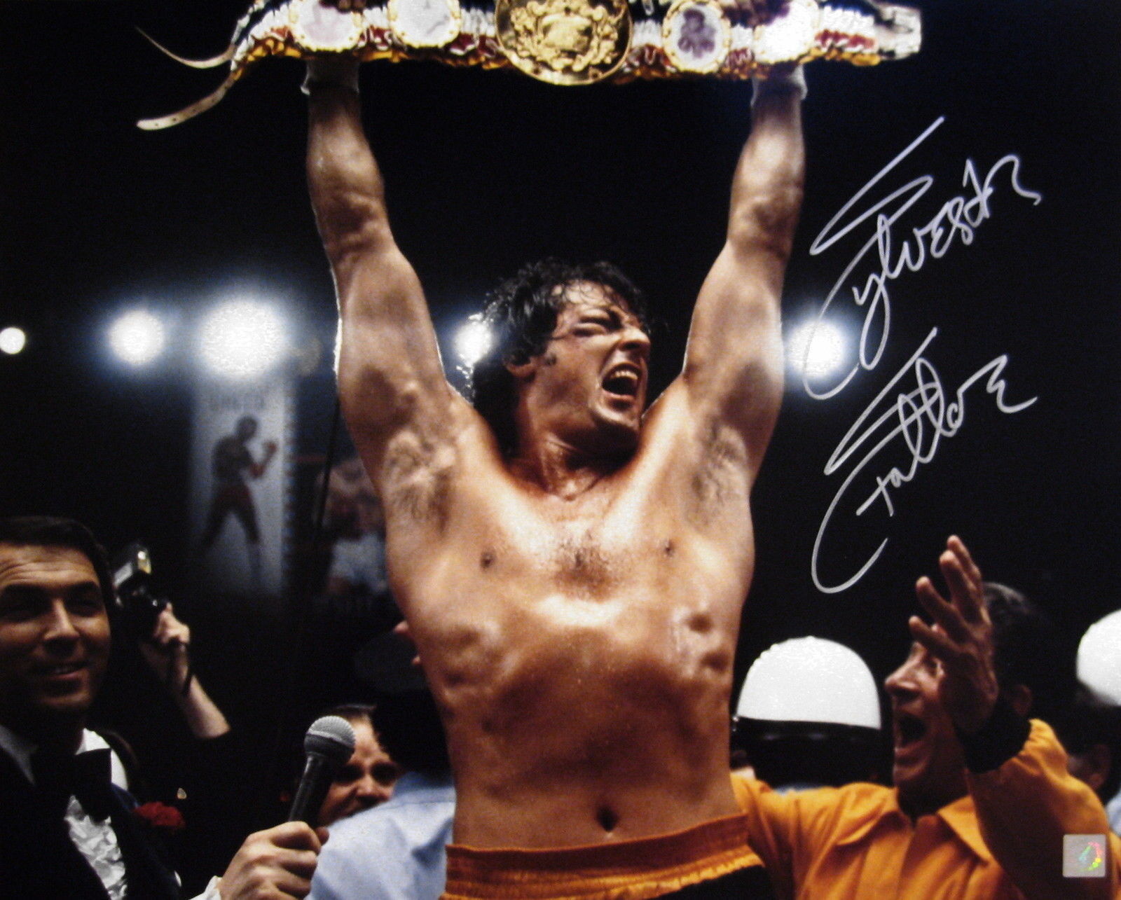 Sylvester Stallone Rocky Balboa Autographed 16x20 Photo Poster painting YO ADRIAN ! ASI Proof