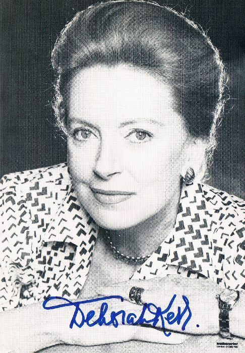 Deborah Kerr 1921-2007 genuine autograph signed 4x6