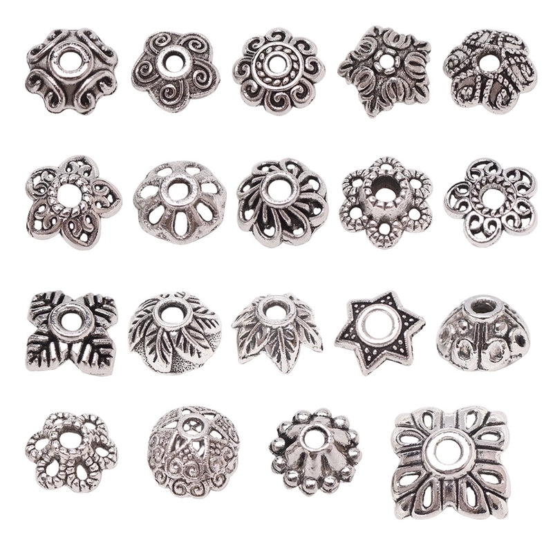 100 PCS/Package Metal Flower Flower Shape Bead Caps Minimalist