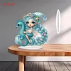 Seahorse Girl DIY Double-Sided Desktop Ornaments Diamond Art Kits