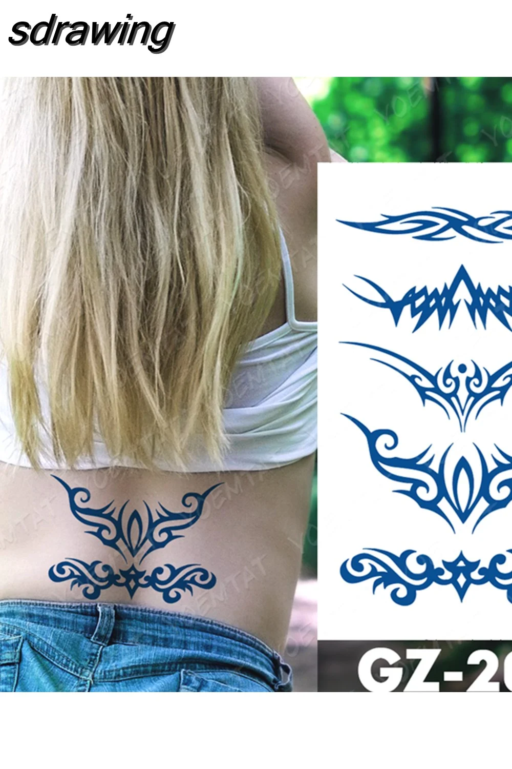 sdrawing Ink Tattoos Body Art Lasting Waterproof Temporary Tattoo Sticker Rose Flower Pearl Tatoo Arm Fake Butterfly Peony Tatto