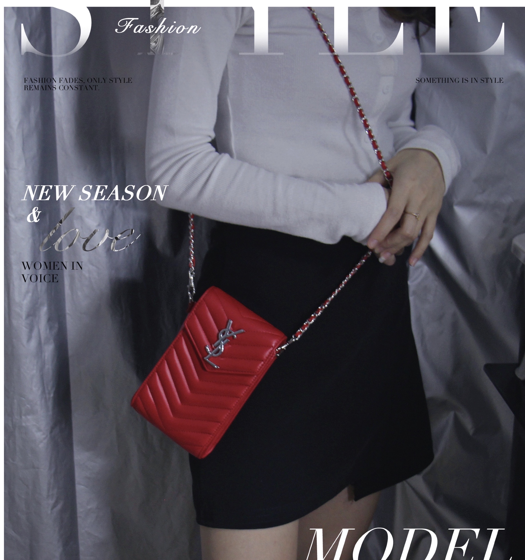 YSL Saint Laurent Loulou Satchel Elegant Phone Crossbody Bag Tote