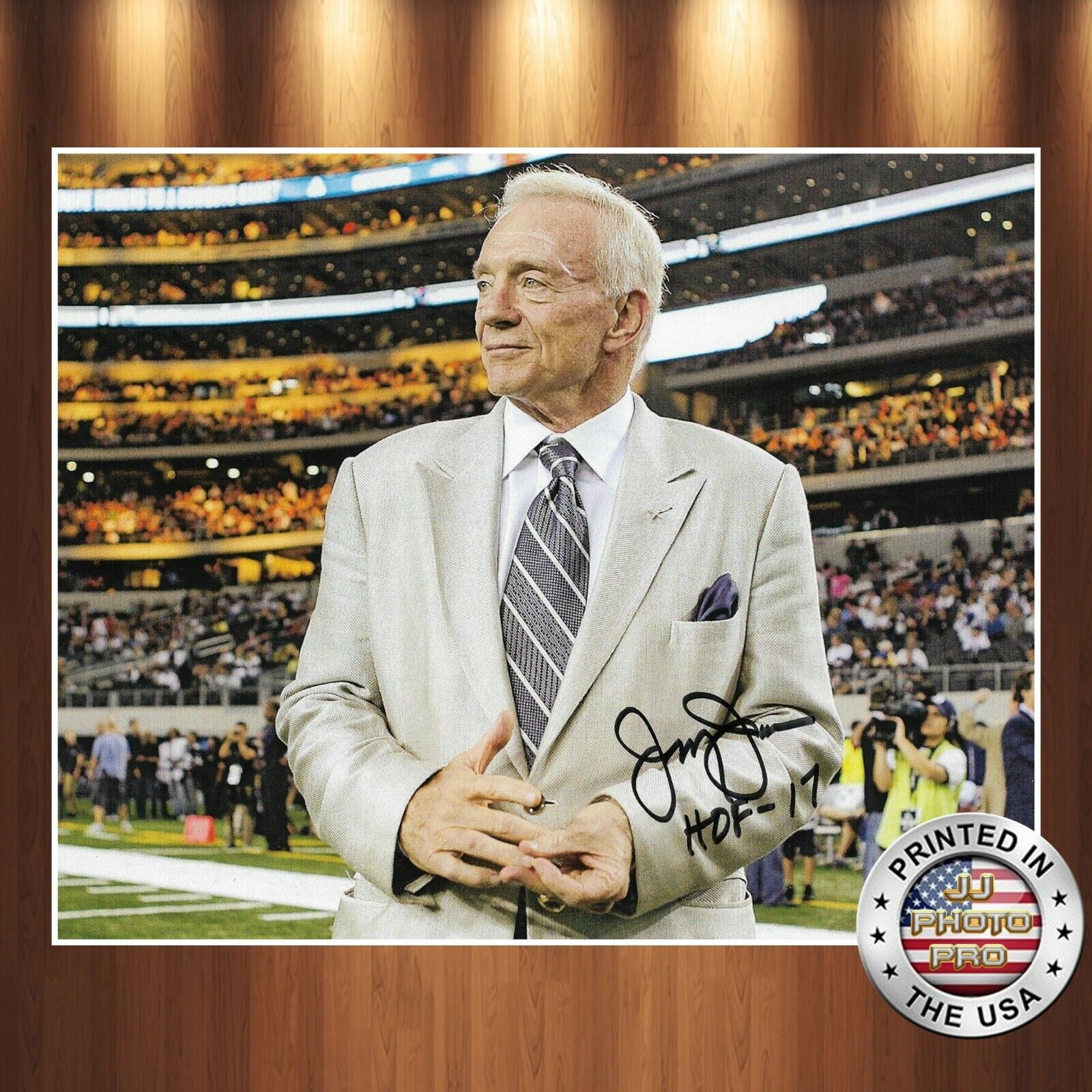 Jerry Jones Autographed Signed 8x10 Photo Poster painting PREMIUM REPRINT