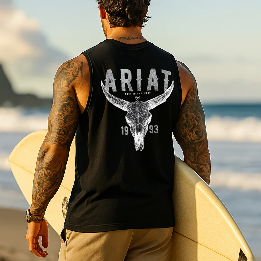Mens Bull Graphic Tank Top
