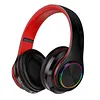 Bluetooth-compatible 5.3 Wireless Over Ear Headset with Colorful LED Lights Wireless Headphones HiFi Stereo Headphones for Classroom Home Office PC Mobile Phone Adults