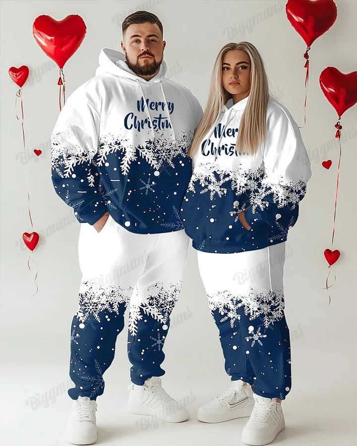 Christmas couple hoodie set