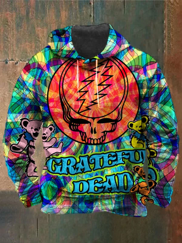 Unisex Skull Print Heavyweight Hoodies