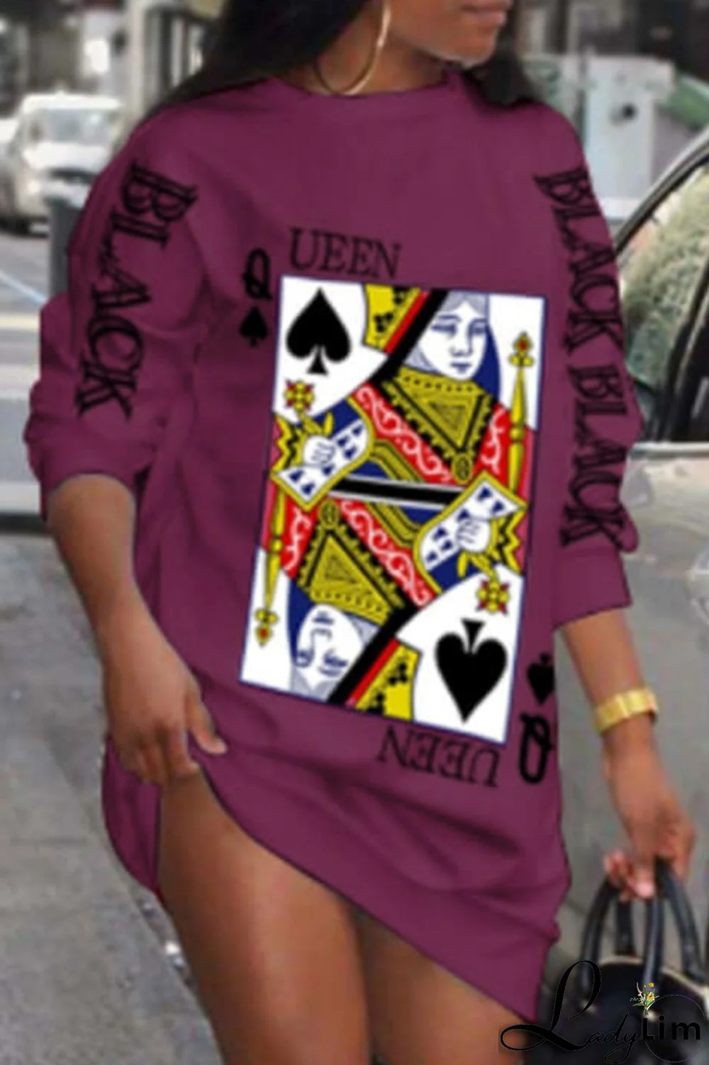 Green Fashion Casual Print Basic O Neck Long Sleeve Plus Size Dresses