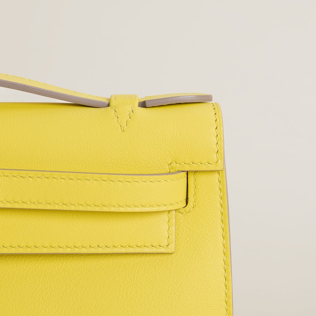 Kelly pochette Swift 9R Lime PHW