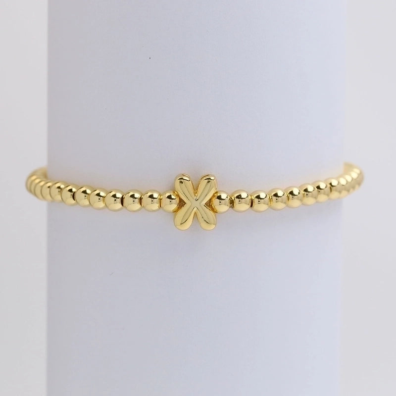 Copper Minimalist Plating Letter Bracelets