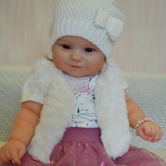  20'' Realistic  Stephanie  Reborn Baby Doll -Realistic and with "Heartbeat" and Coos - Reborndollsshop.com®-Reborndollsshop®