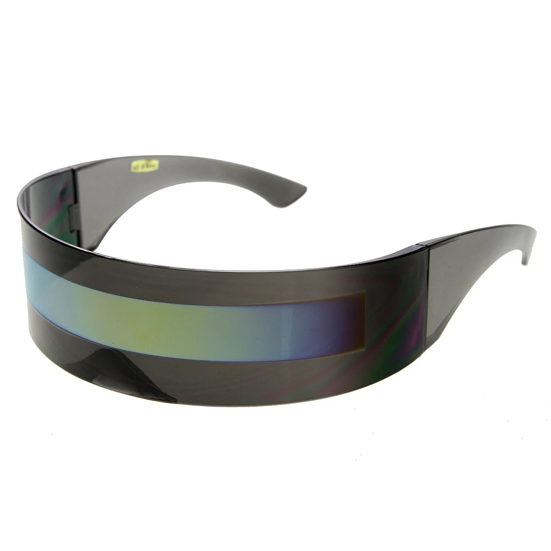 Futuristic Wrap Around Monoblock Shield glasses