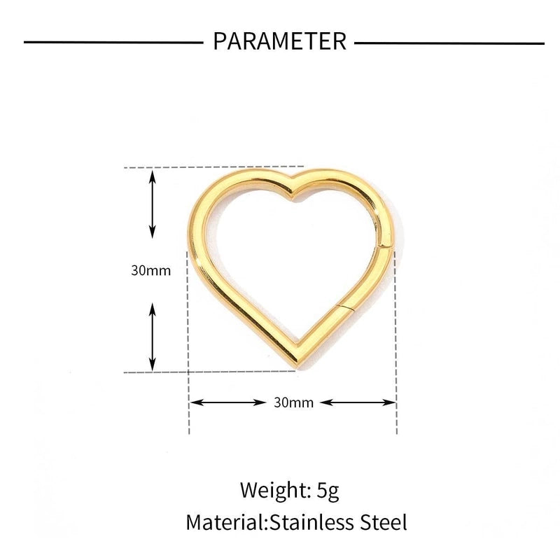 3 PCS/Package 13*22mm 18*13mm 30*30MM Titanium Steel Geometric Jewelry Accessories Jewelry Buckle