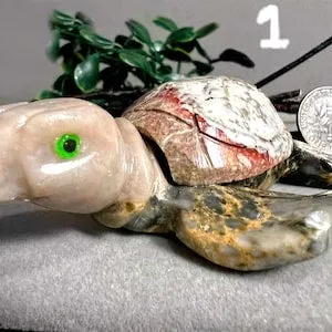 pornhint Pornhint 3" Good Luck Sea Turtle Totem Fetish Spirit Animal Soapstone Figurine
