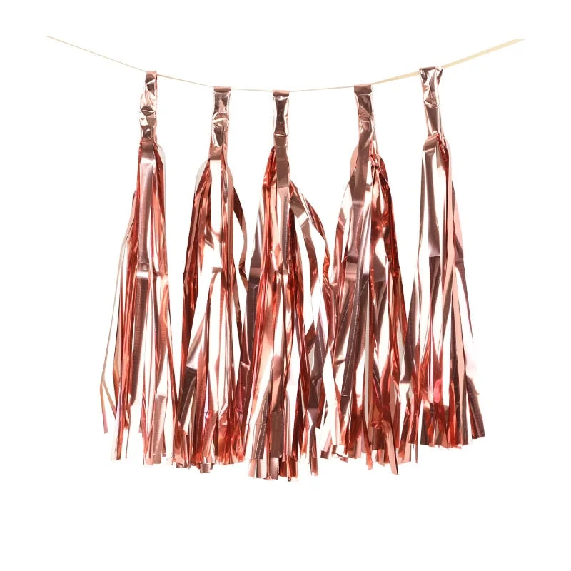 Rose Gold 21st Birthday Party Decoration Happy Birthday Balloons Banner Popcorn Boxes Garland for 21 Years Old Party Supplies