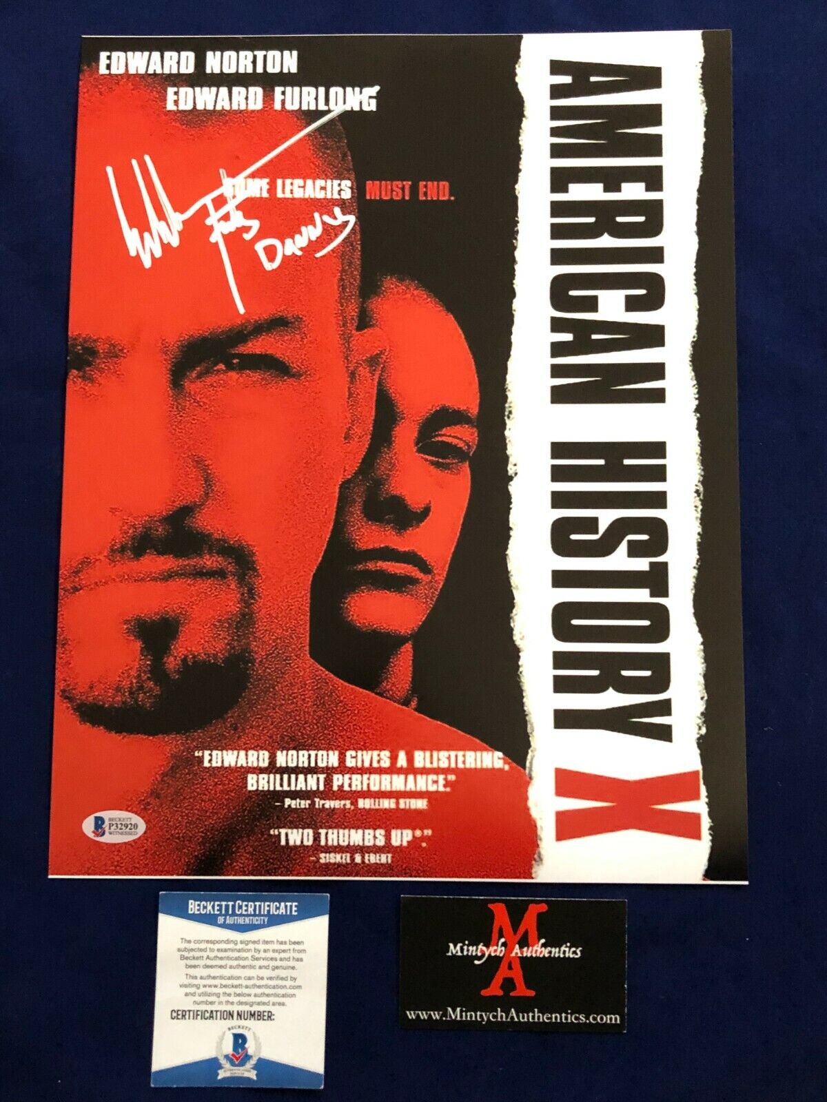 EDWARD FURLONG AUTOGRAPHED SIGNED 11x14 Photo Poster painting! AMERICAN HISTORY X DANNY! BECKETT